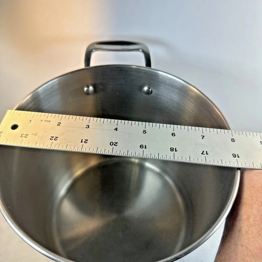 Threshold Stainless 6 qt Stockpot With Lid Oven Safe 500f Nice Quality Heavy EUC